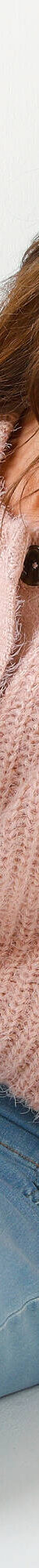 Gilet en maille anglaise fils brillants (rose) Gilet en maille anglaise fils brillants (rose)